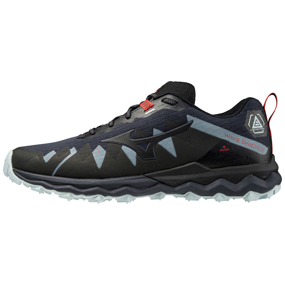 Scarpe Da Trail Running Mizuno Wave Daichi 6 Uomo - Blu Marino/Nere/Rosse - 18637-DRAN